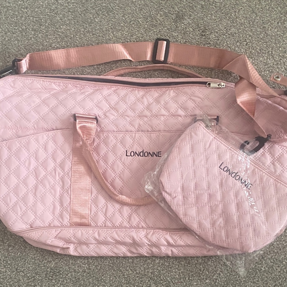 Pink Quilted Women's Bag Set